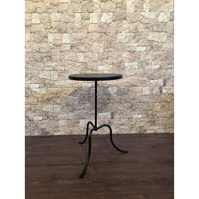 Black New French Cast Iron Black Bistro Table With Iron Top For Sale - Image 8 of 8