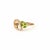 Pear peridot 14k gold ring. Peridot gold ring. Genuine peridot ring. Open ended ring. Adjustable gold ring. August...