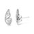 Contemporary .925 Sterling Silver 1/6ct TDW Diamond Butterfly Earrings, Pair For Sale - Image 3 of 4