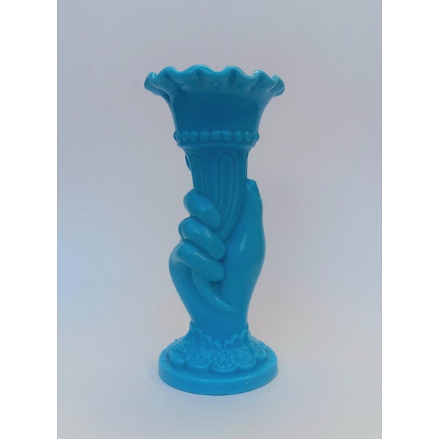 Glass Modernist Opaline Glass Hand Vase, 1930s For Sale - Image 7 of 7