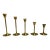 Vintage Brass Graduating Candlesticks - Set of 5 For Sale