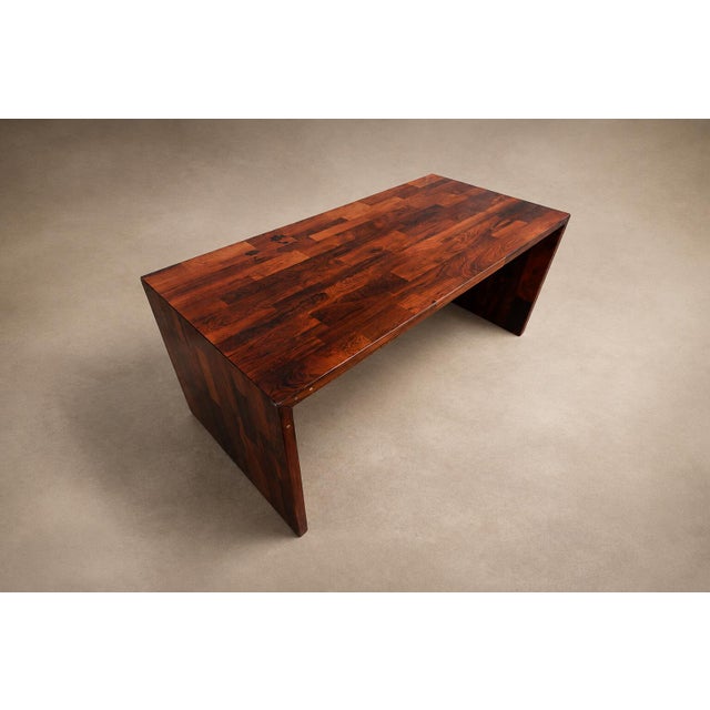 Jorge Zalszupin Foldable Patchwork Rosewood Desk & File Cabinet by L’Atelier, 1960s For Sale In New York - Image 6 of 18