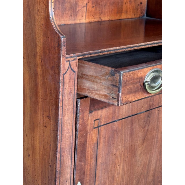 19th Century 19th Century English Mahogany Waterfall Bookcase With Cupboard Base For Sale - Image 5 of 12