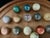 Vintage Wooden Peg Solitaire Game Set 37 Semi Precious Gemstone Mineral Marbles For Sale - Image 4 of 15