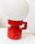 Glass Mid-Century Red with White Glass and Ceramic Table Lamp, Italy, 1970s For Sale - Image 7 of 11