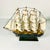 Mid-Century Nautical Coastal Boho Chic Wood Four Tall Mast Ship Model For Sale - Image 6 of 16
