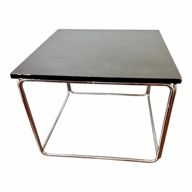 Mid-Century Modern Vintage Mid-Century Chrome and Laminate Square Side Table by Cosco (Columbus Specialty Company) Home Products, Columbus, Indiana. For Sale - Image 3 of 6
