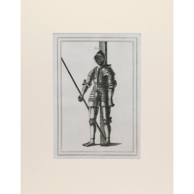 Early 19th Century 19th Century Engravings of Medeival English Knights Suits of Armour 1801- A Pair For Sale - Image 5 of 9