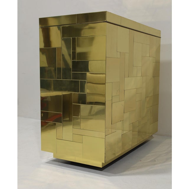 1970s Paul Evans Cityscape Bar Cart in Brass For Sale - Image 5 of 11