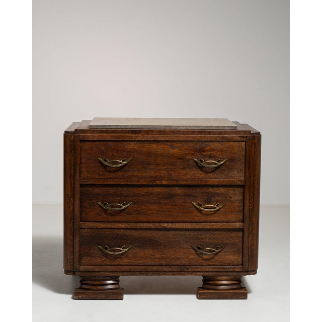 19th Century 19th Century France Art Deco Brown Wood Chests of Drawers For Sale - Image 5 of 10