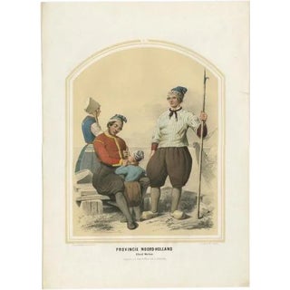 Jan Braet von Uberfeldt, The Province of Noord-Holland, Marken in Holland, 1857, Print on Paper For Sale