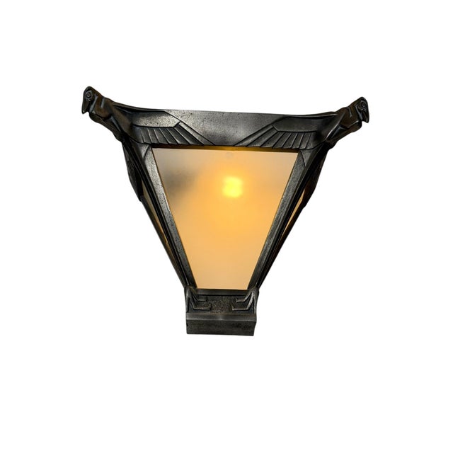 Art Deco Nickel-Plated Bronze Wall Light by Max Le Verrier, 1920s For Sale - Image 14 of 14