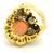 Vintage Italian Angel Skin Coral and Diamond Cocktail Ring in 18k Yellow Gold, Size 9 For Sale - Image 14 of 15