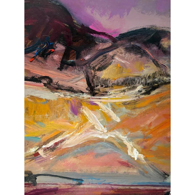 Jean Krillé, Landscape No. 87, Oil on Masonite, 1985 For Sale - Image 6 of 10