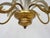 Gold Vintage Three-Light Chandelier in White and Aged Gold Metal, 1970s For Sale - Image 8 of 11