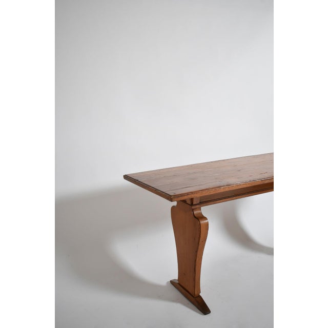 Neoclassical Oak Console Table, 1950s For Sale - Image 4 of 5