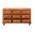 Chinese Distressed Orange Brown 9 Drawers Dresser Cabinet For Sale - Image 4 of 11