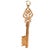 Victorian 18k Rose Gold Ornate Key Pendant With Hand Carved Bow For Sale - Image 4 of 5