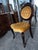 Vintage Victorian Style Dark Wood Frame Velvet Tufted Accent Chair For Sale - Image 4 of 6