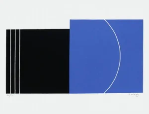 1975 "Composition" Screenprint by Jo Delahaut
