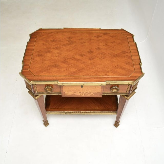 1920s Antique French Inlaid Occasional Side Table, 1920s For Sale - Image 5 of 11