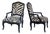 Vintage Faux Zebra Upholstered Chair, Pair For Sale