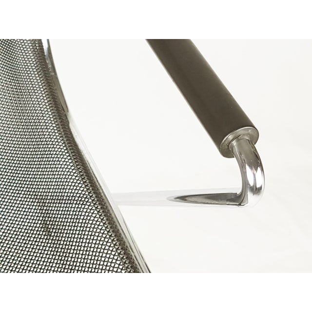 Black Penelope Armchair in Black and Chrome-Plated Metal by C. Pollock for Anonima Castelli, 1982 For Sale - Image 8 of 14