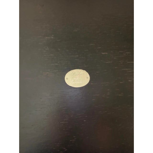 Late 20th Century Baker Furniture Ebony Lacquer Tea Table For Sale In Los Angeles - Image 6 of 8