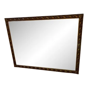 Antique Gold Gilt Wooden Frame Ornate Bevelled Wall Mirror