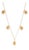 Modern 2.24ct Citrine & Diamond Halo Station Charm Necklace in 14k Yellow Gold For Sale