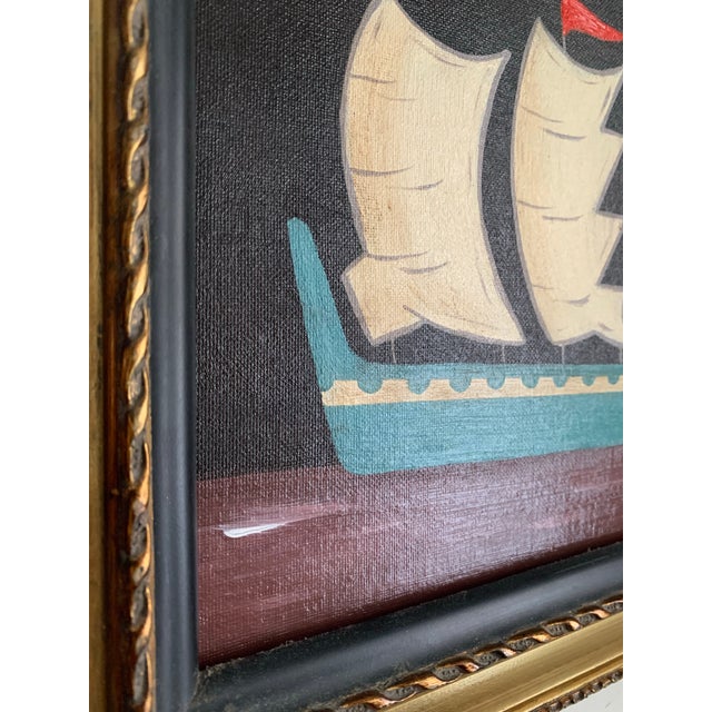 Contemporary Impressionist Style Seascape Painting on Canvas, Framed For Sale - Image 4 of 4