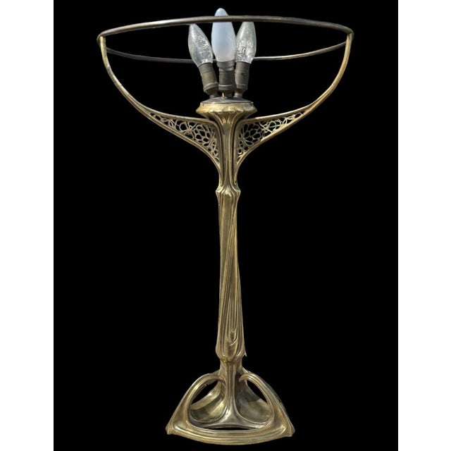 Lamp Base in Gilt Bronze by Louis Majorelle For Sale - Image 13 of 13