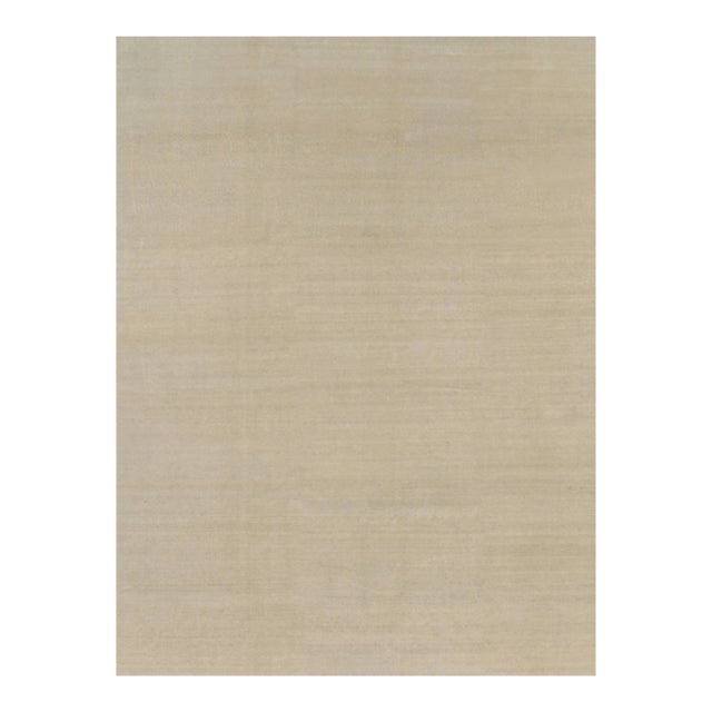 Rug & Kilim’s Oversized Contemporary Textural Solid Rug in Beige Tones - 12x16 For Sale