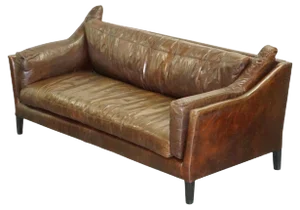 Vintage Brown Leather Sofa