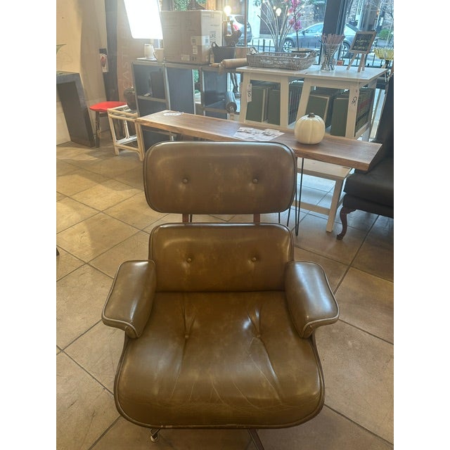 MCM Eames Style Lounge Chair & Ottoman For Sale - Image 15 of 16