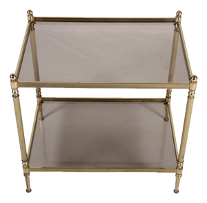 Vintage Neoclassical Brass Side Table, 1950