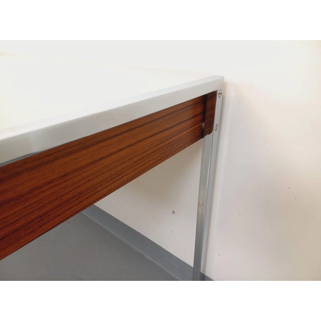 Modernist Desk in Rosewood, Melamine and Metal, 1970s For Sale - Image 18 of 18