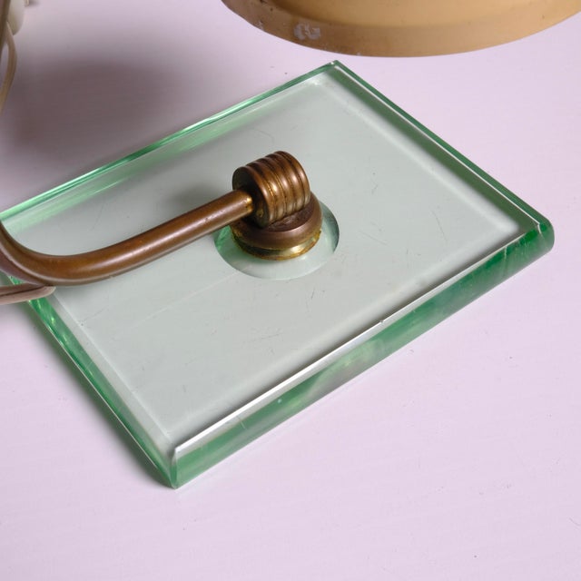 Brass and Crystal Table Lamp attributed to Fontana Arte, 1940s For Sale - Image 10 of 18