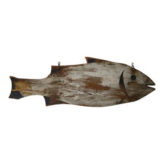 Late 19th Century Painted Fishmongers Trade Sign For Sale