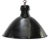Vintage French Industrial Black Enamel Pendant Light from Gal, France For Sale