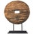 Antique Rustic Mounted Ox Cart Wooden Wheel on Base From Thailand, 19th Century For Sale In New York - Image 6 of 6