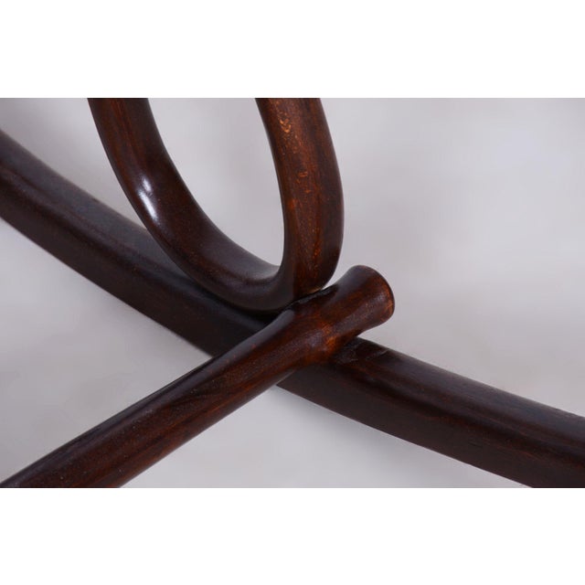 Art Deco Beech & Rattan Rocking Chair attributed to Thonet, Czech, 1890s For Sale - Image 12 of 16