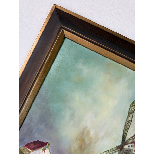 Vintage Jara Country European Farm Landscape Oil on Canvas Painting – Framed For Sale - Image 12 of 13