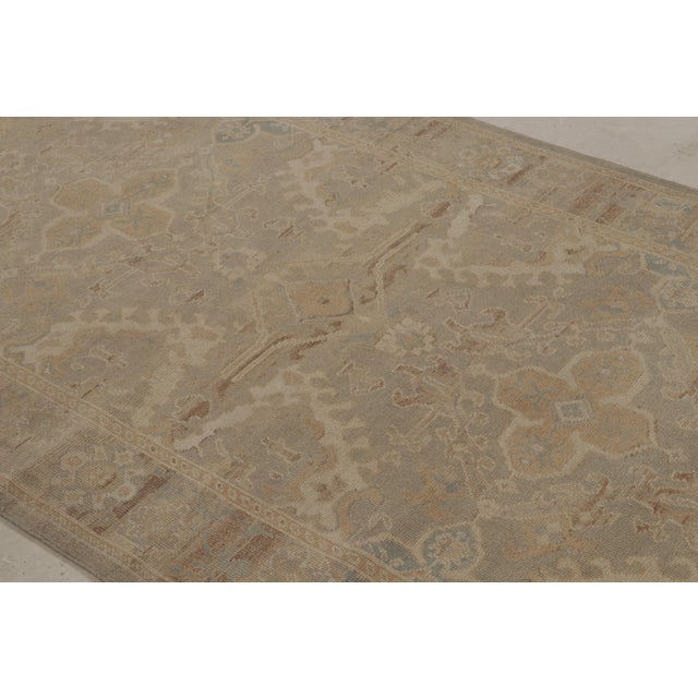 Rug & Kilim Rug & Kilim’s Khotan Rug in an All Over Beige-Brown Floral Pattern For Sale - Image 4 of 8