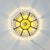 Mid-Century Modern Glass and Brass Flush Mount from Limburg, Germany, 1960s For Sale - Image 6 of 11