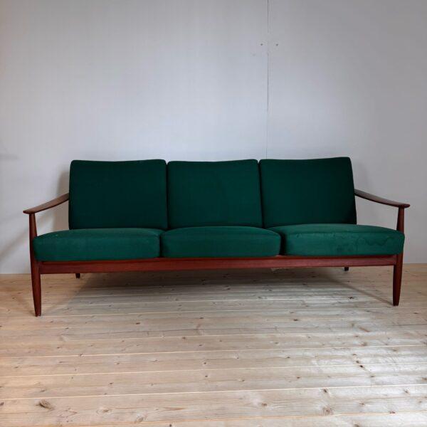 Vintage Teak 3-Seater Sofa, Denmark, 1960s For Sale - Image 3 of 4