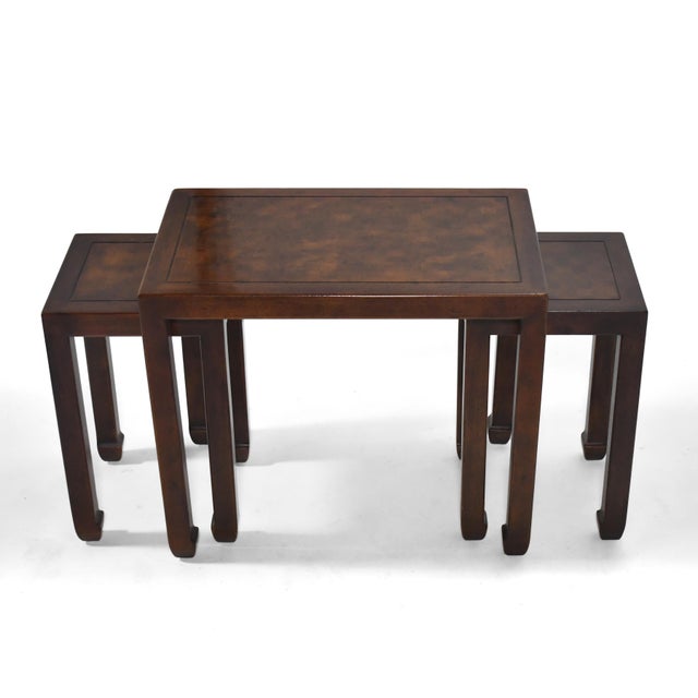 Mid-Century Modern Henredon Nesting Tables (Set of Three) For Sale - Image 3 of 8