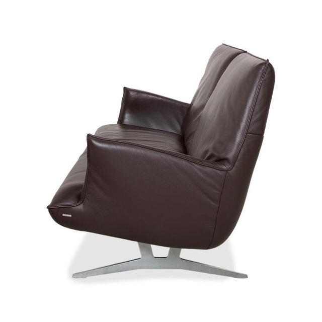 Brown Leather Fenja Two-Seater Sofa with Manual Function from Koinor For Sale - Image 15 of 16