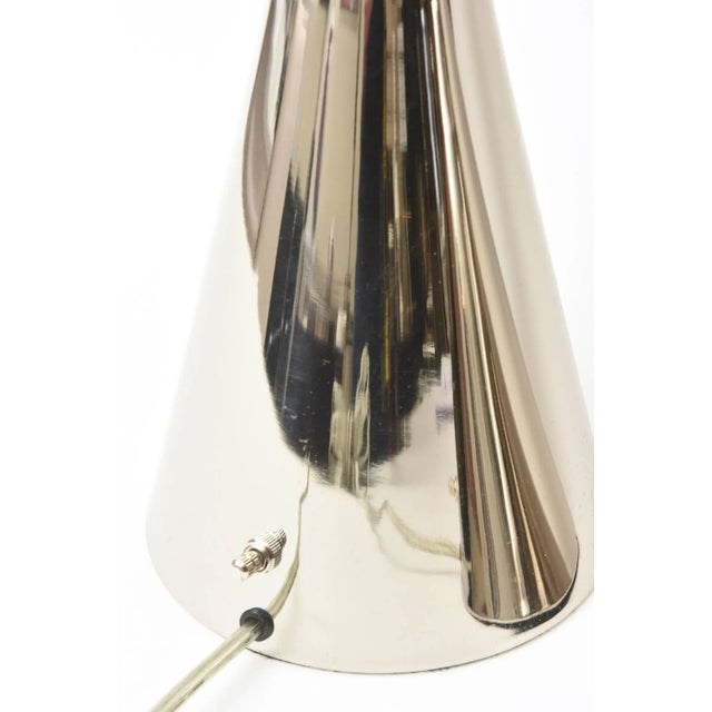 Mid Century Modern Rembrandt Nickel Silver Abacus Table Lamps Pair of Restored For Sale - Image 10 of 11