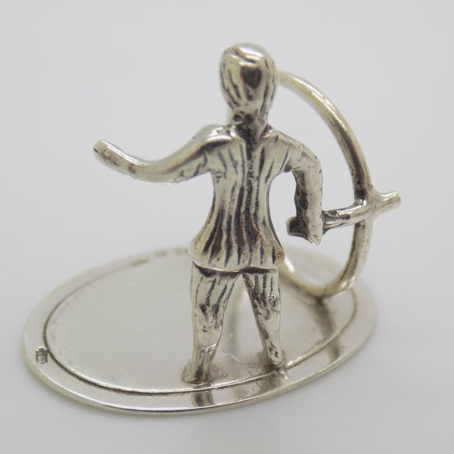 Vintage Dutch Handmade Genuine Silver 835 Child with Hoop Figurine, 1970s For Sale - Image 4 of 11